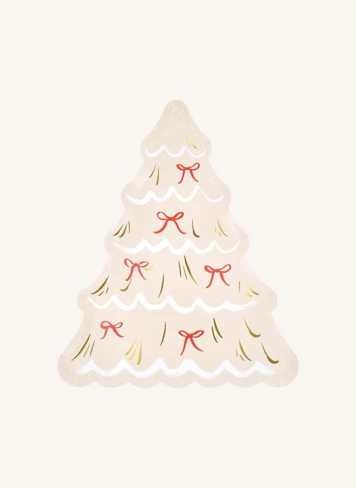 Meri Meri - Weihnachtsbaum Teller - 8er Set