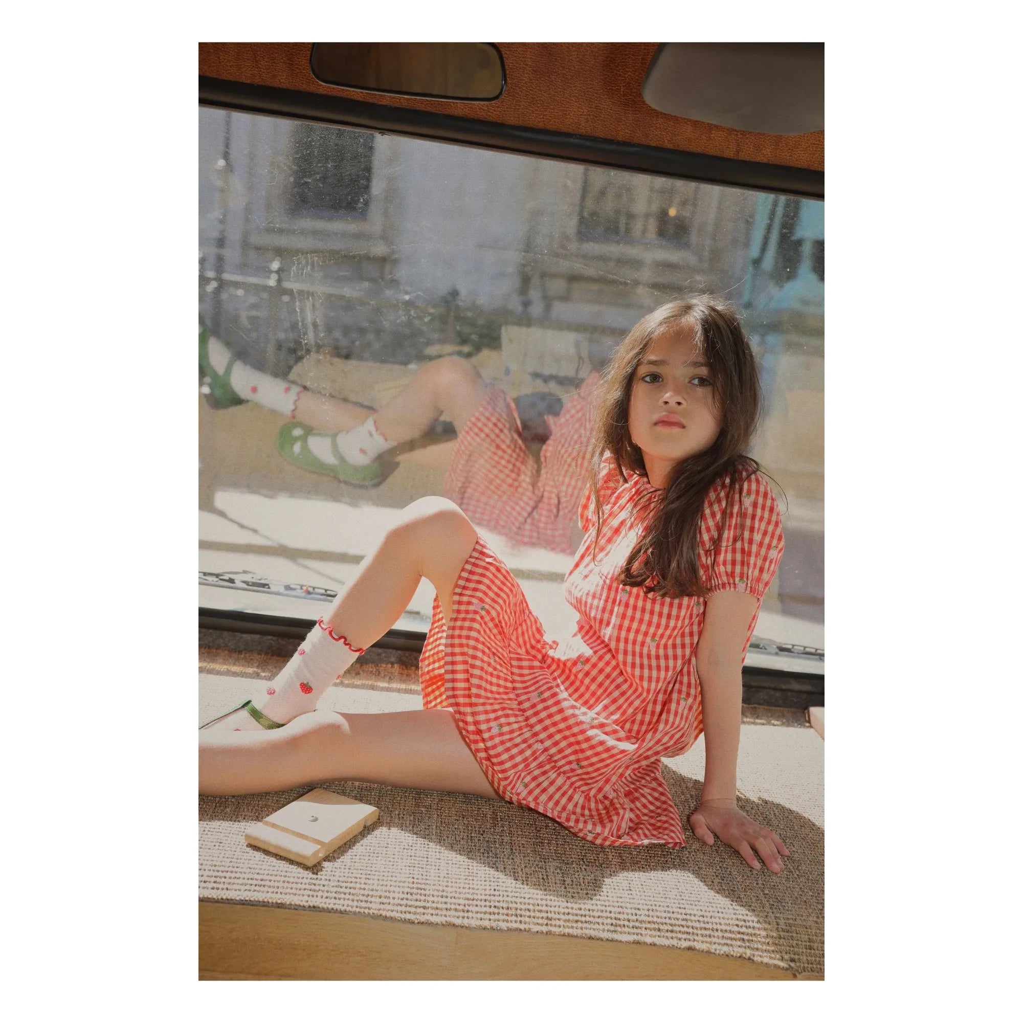 Flöss - Molly Gingham Elbise | Kırmızı