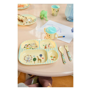 Rice - Fun Fair melamin çatal kaşık | Açık mavi