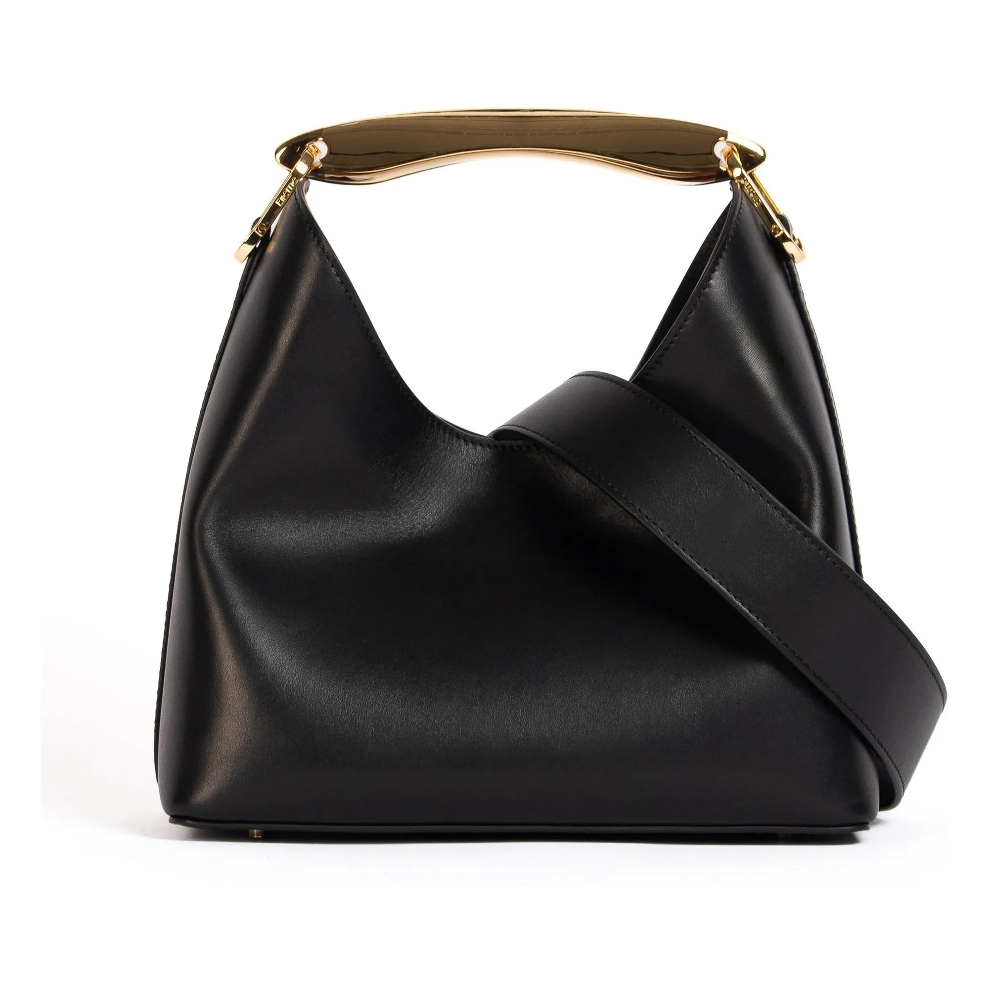 Elleme - Boomerang Ledertasche | Schwarz