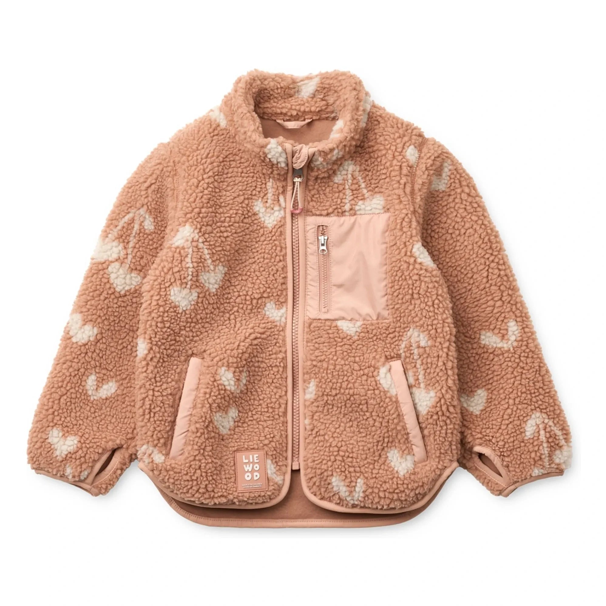 Liewood - Nolan Sherpa Ceket Geri Dönüştürülmüş Fiber Kalpler | Pembe