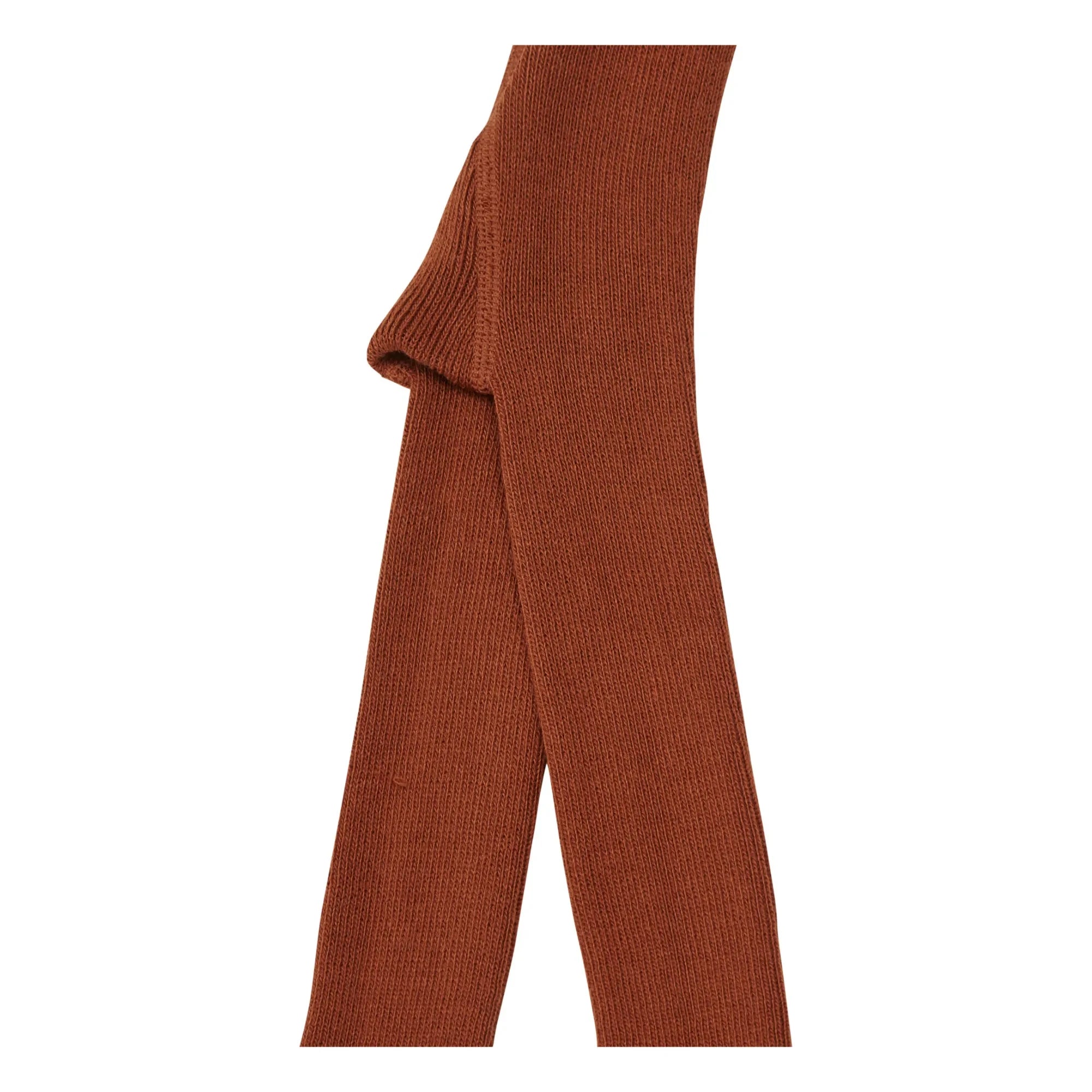 Silly Silas - Organic Cotton Striped Tights | Rust Red