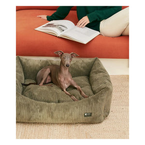 Cafide - Snozy Samt Hundebett | Grün