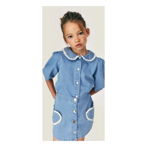 Mipounet - Denim bluz Claudine Louise | Açık Mavi