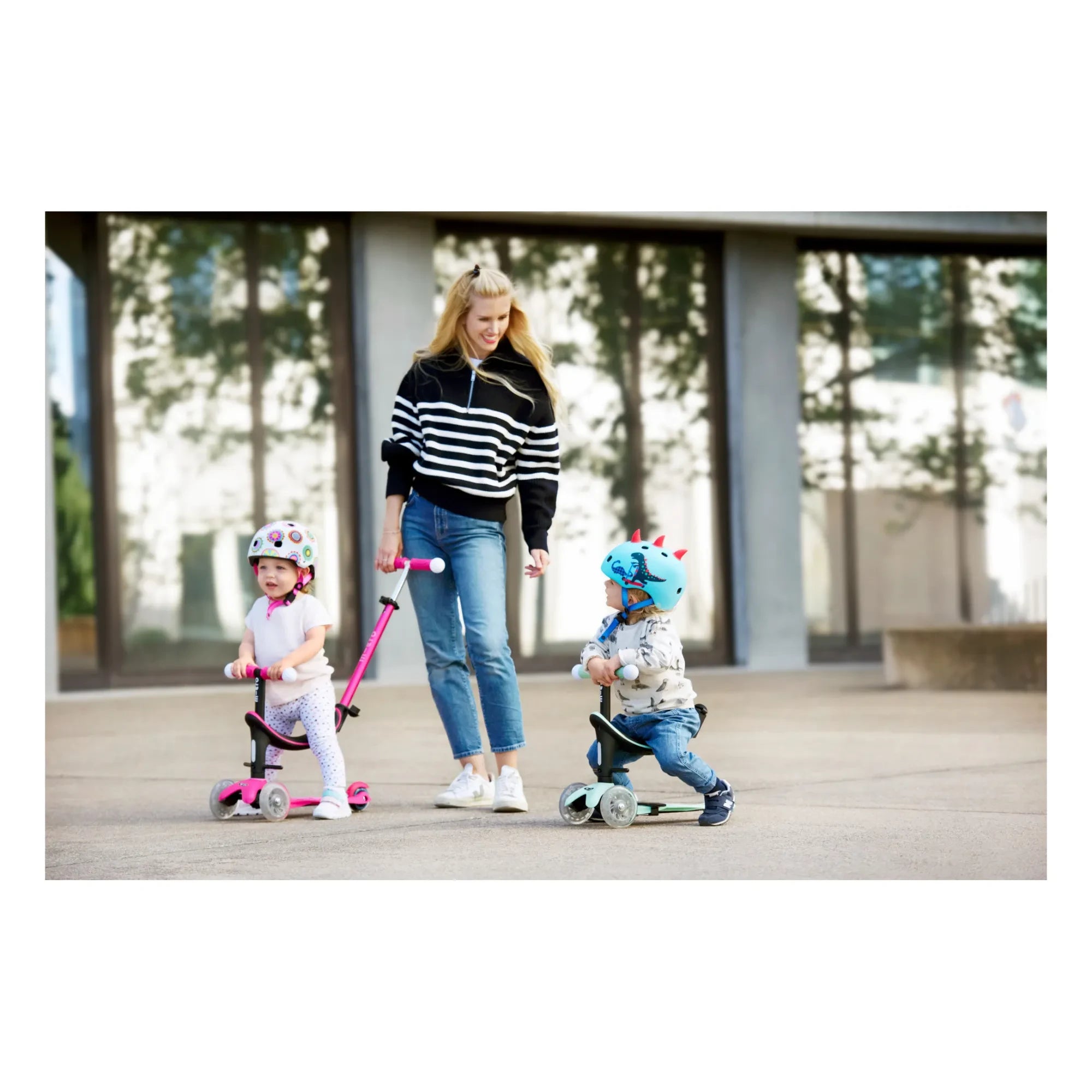 Micro - Mini 3'ü 1 Arada LED scooter | Ahududu Kırmızısı