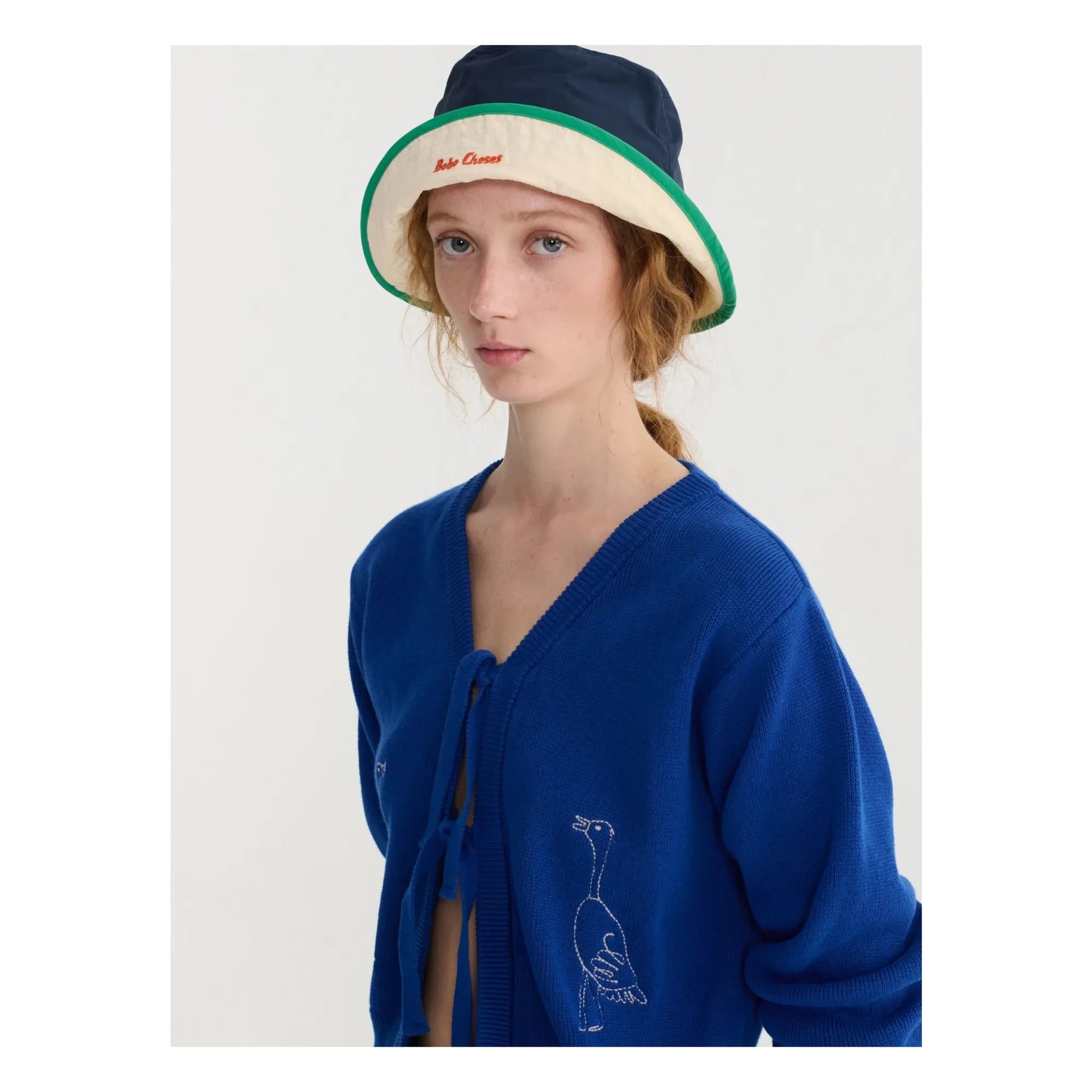 Bobo Choses – Mütze aus recycelter Baumwolle mit Farbblock-Design | Blau