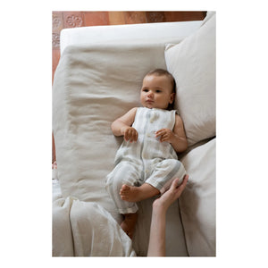 1+ in the Family - Mori Striped Linen Overalls | Ecru
