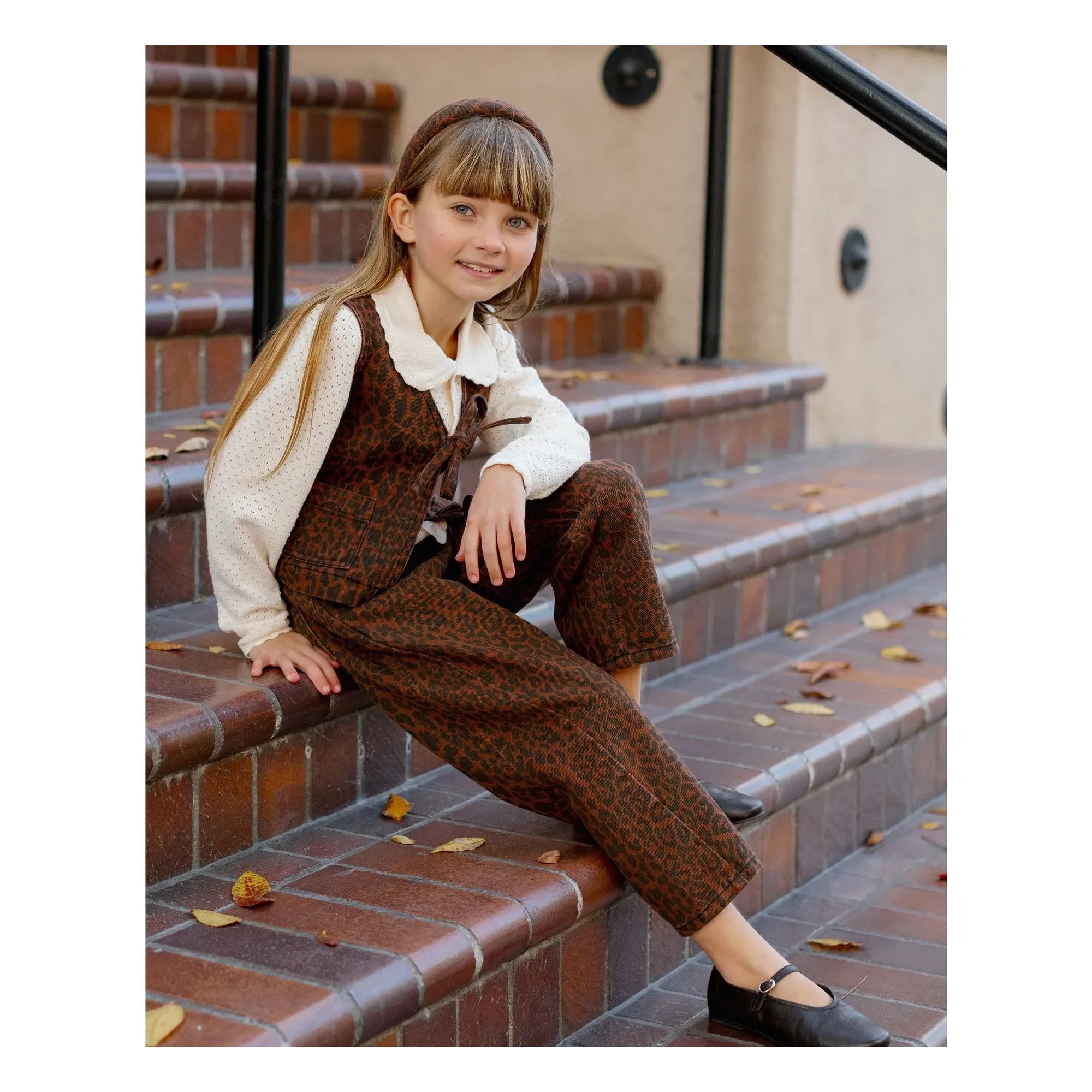 Rylee + Cru - Leopar Barrel Pantolon | Kahverengi