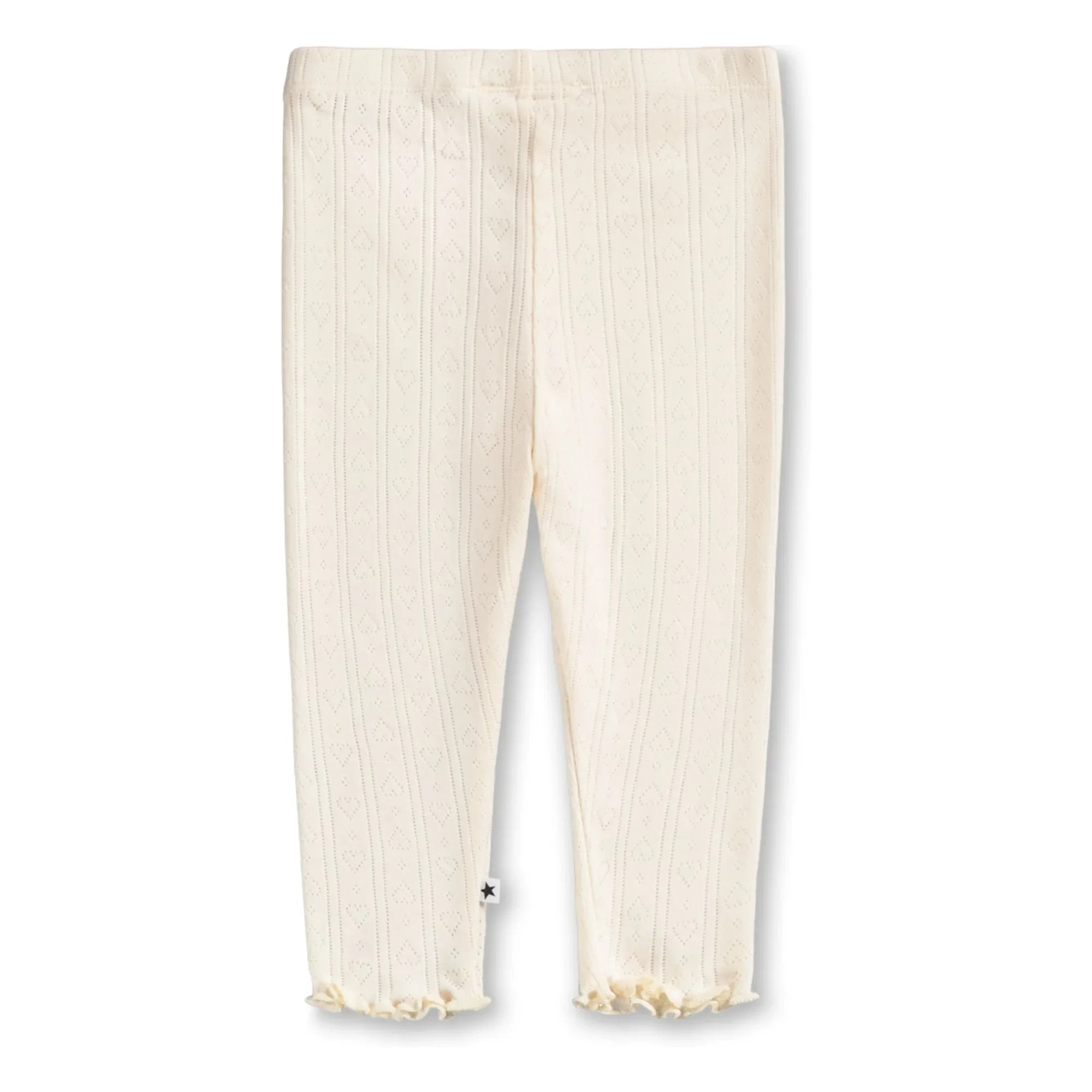 Molo - Sidse Leggings aus Bio-Baumwolle mit Rippbündchen | Elfenbein