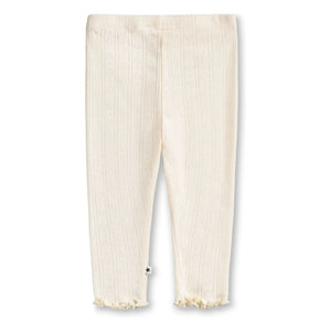 Molo - Sidse Leggings aus Bio-Baumwolle mit Rippbündchen | Elfenbein