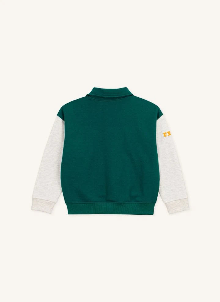 Petit Bateau - سترة بلوك ألوان تيدي | أخضر
