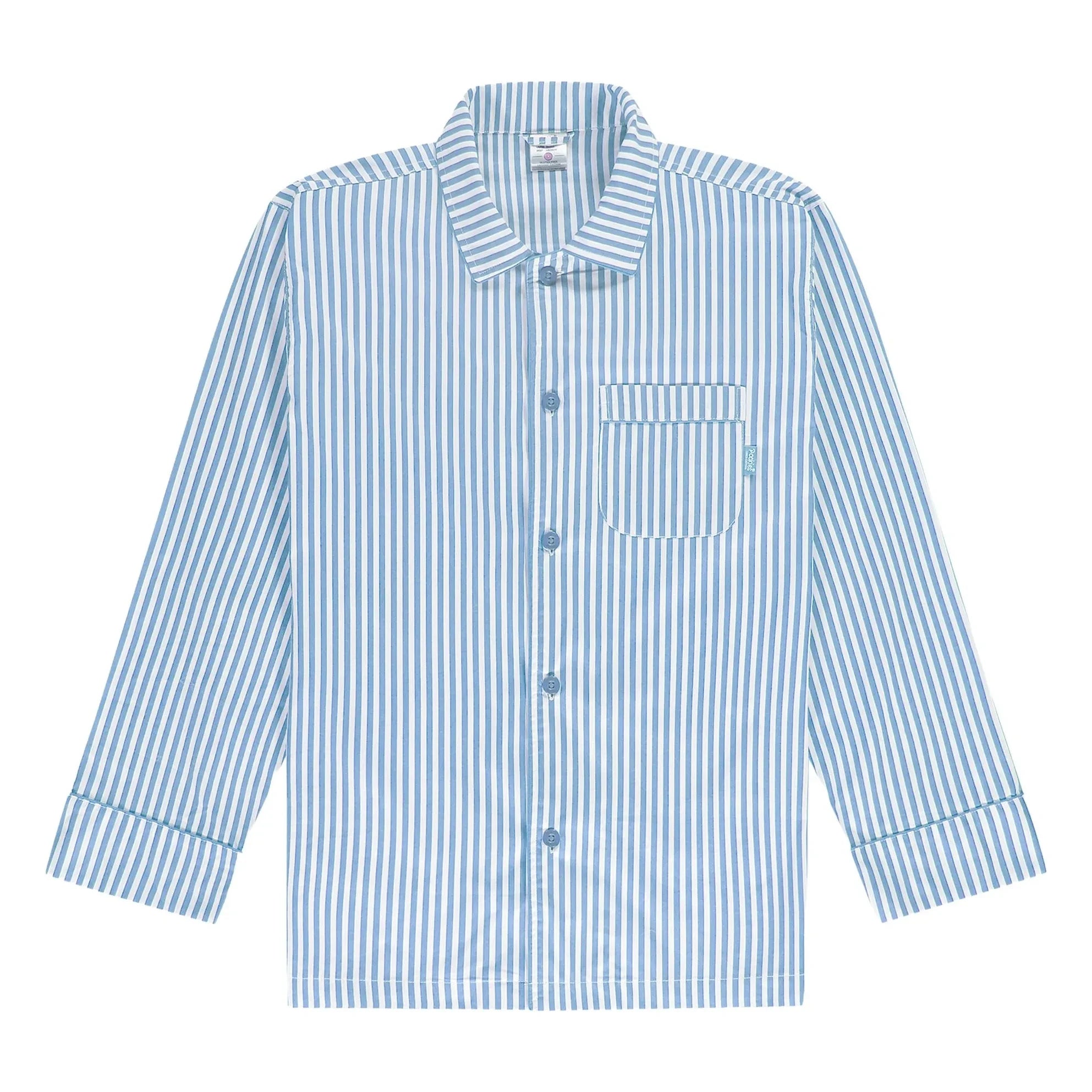 Pockies – Gestreiftes Pyjamahemd | Blau