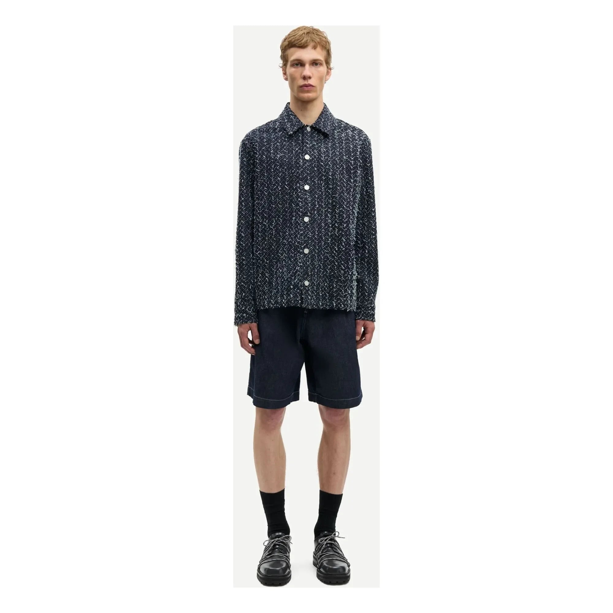 Samsoe Samsoe - Sacastor Baumwoll-Overshirt | Dunkelgrau