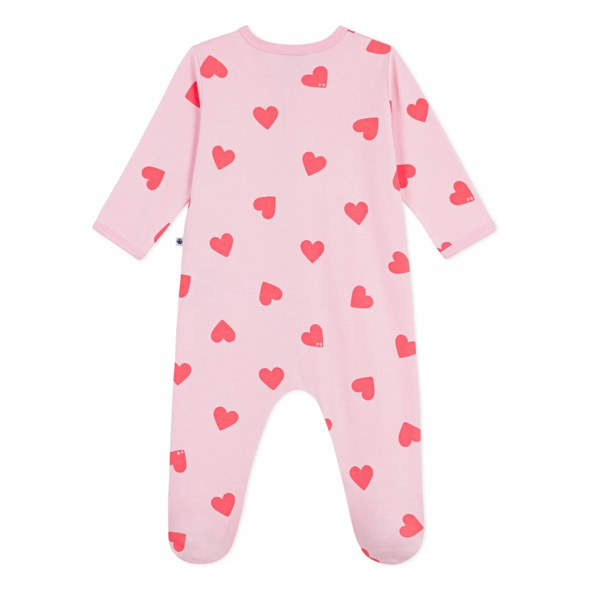 Petit Bateau - İyi Uyu Kalpler PB Pijama | Pembe