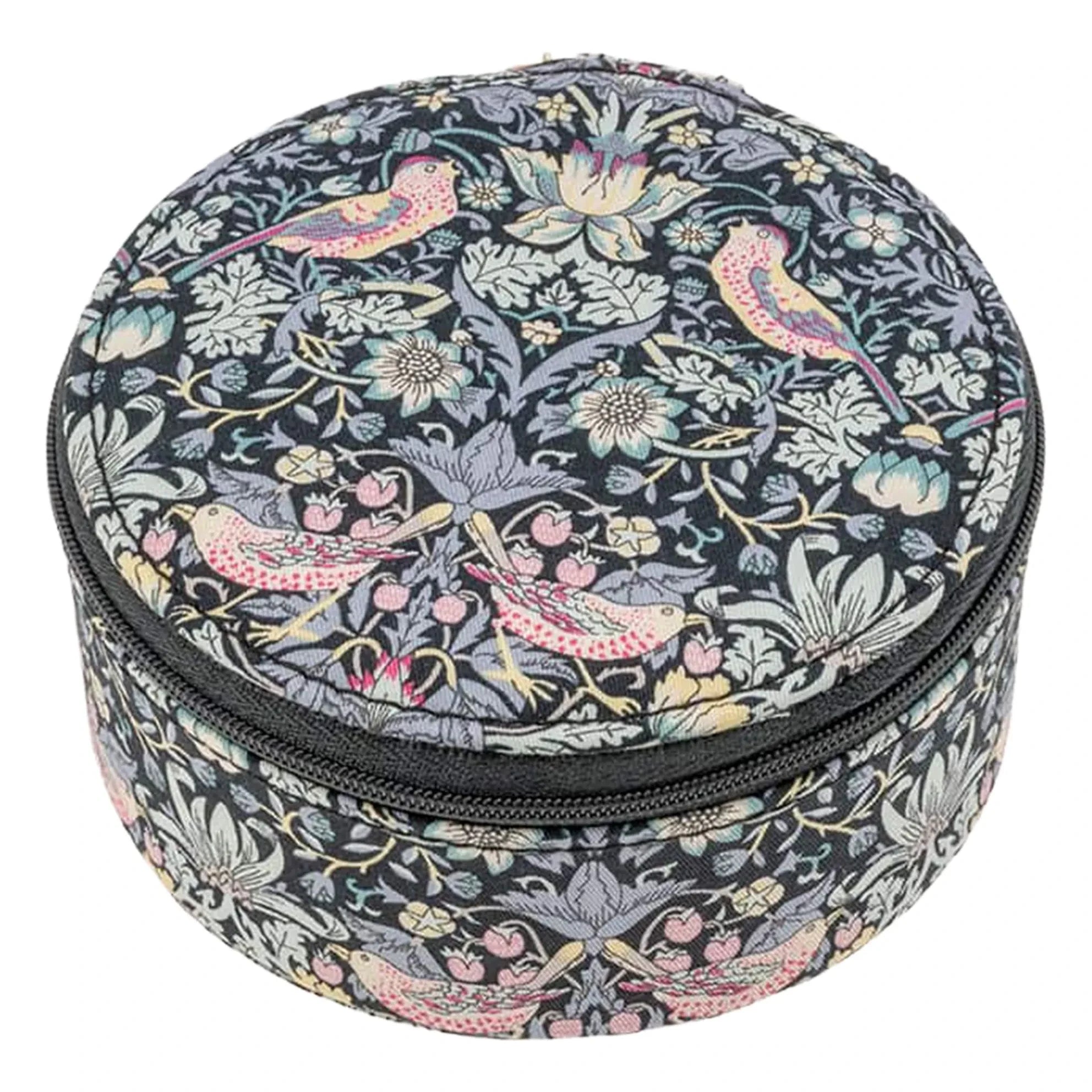 Bon Dep - Runde Schmuckdose MW Liberty Strawberry Thief | Schwarz