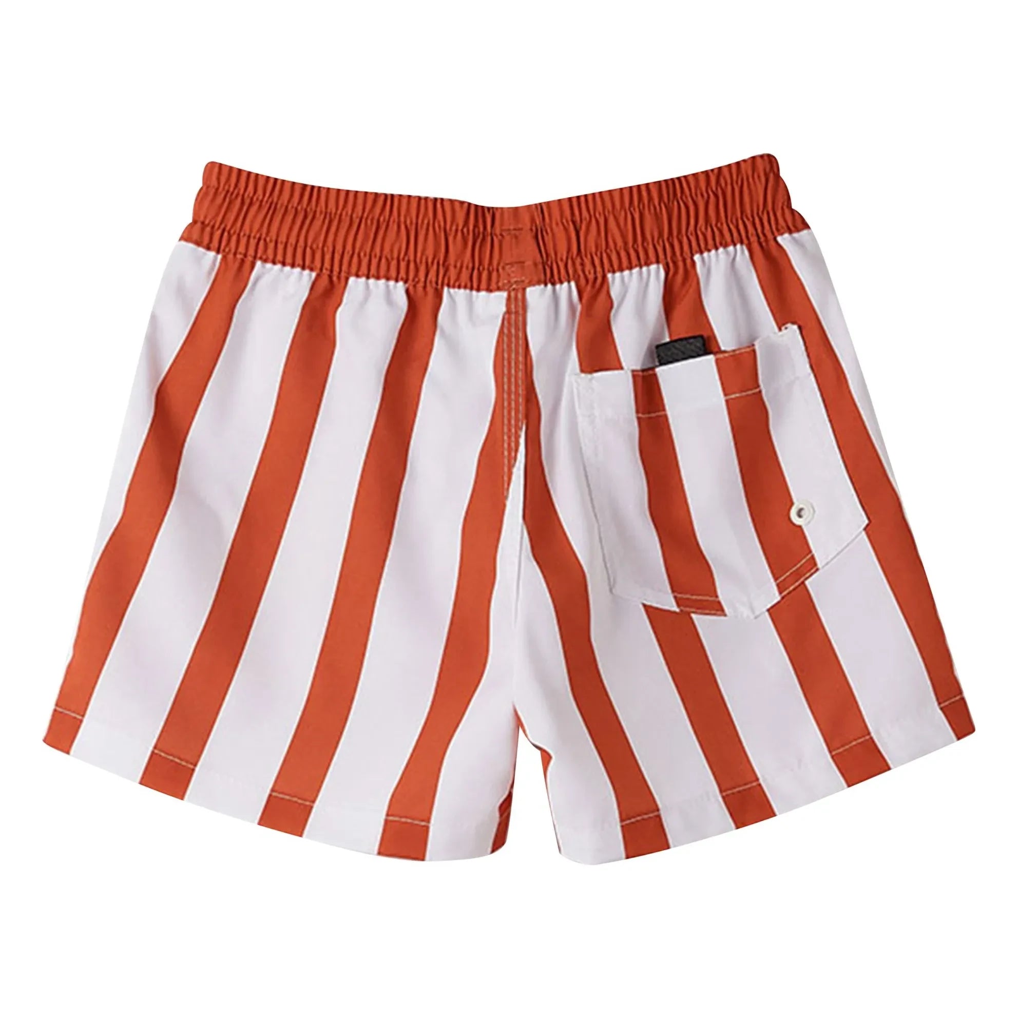 Fabula – Nino Gestreifte Badeshorts | Terrakotta