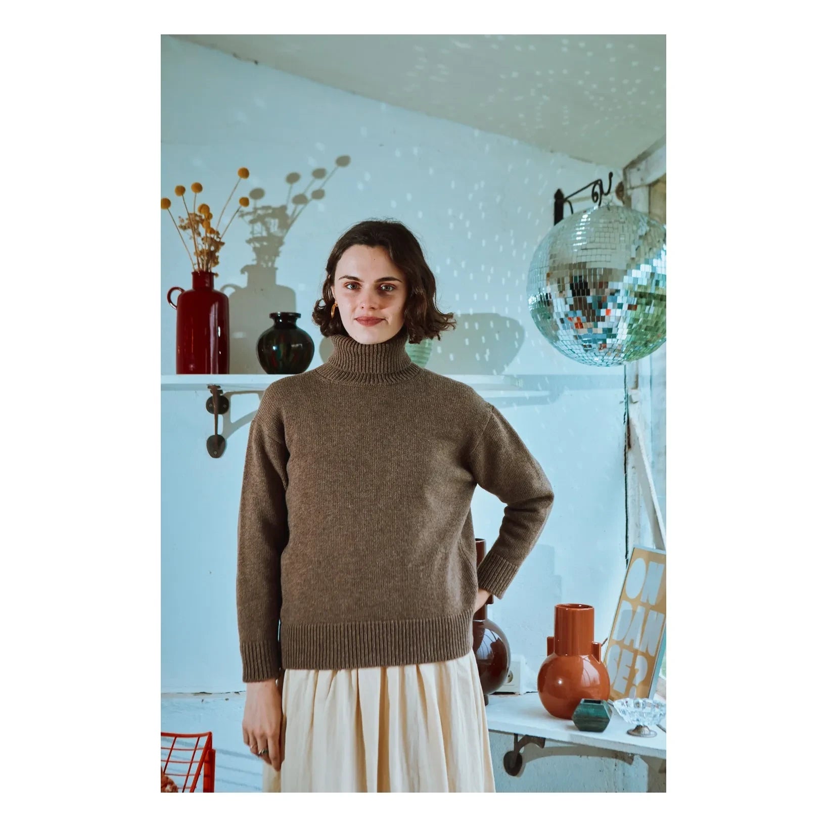 Poudre Organic - Women's Wool Sweater | Brown