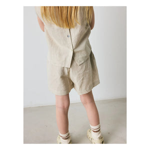 brunobruno nation - Theo Shorts Leinen und Bio-Baumwolle | Beige