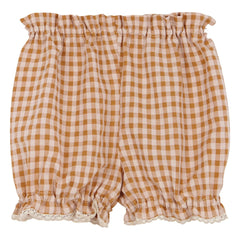 birinit - Organic cotton Vichy shorts | Caramel