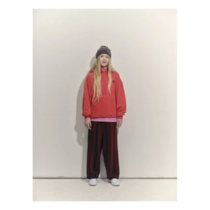 Main Story - Organik Pamuk Logolu Kapüşonlu Sweatshirt | Kırmızı