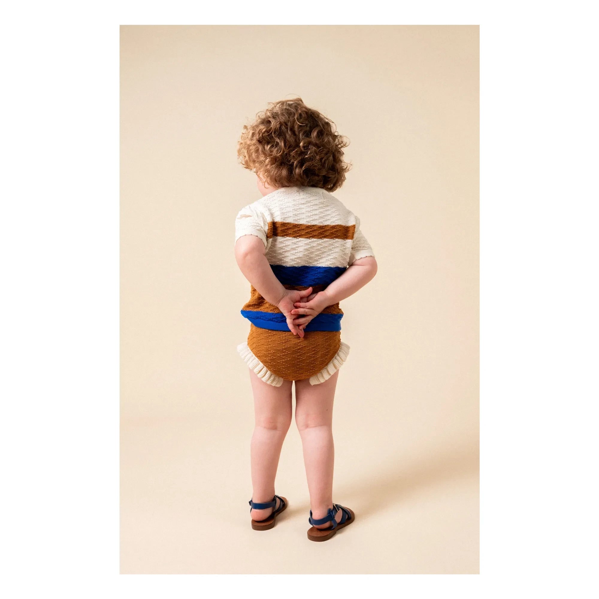 birinit - Fine Knit Ruffle Shorts | Caramel