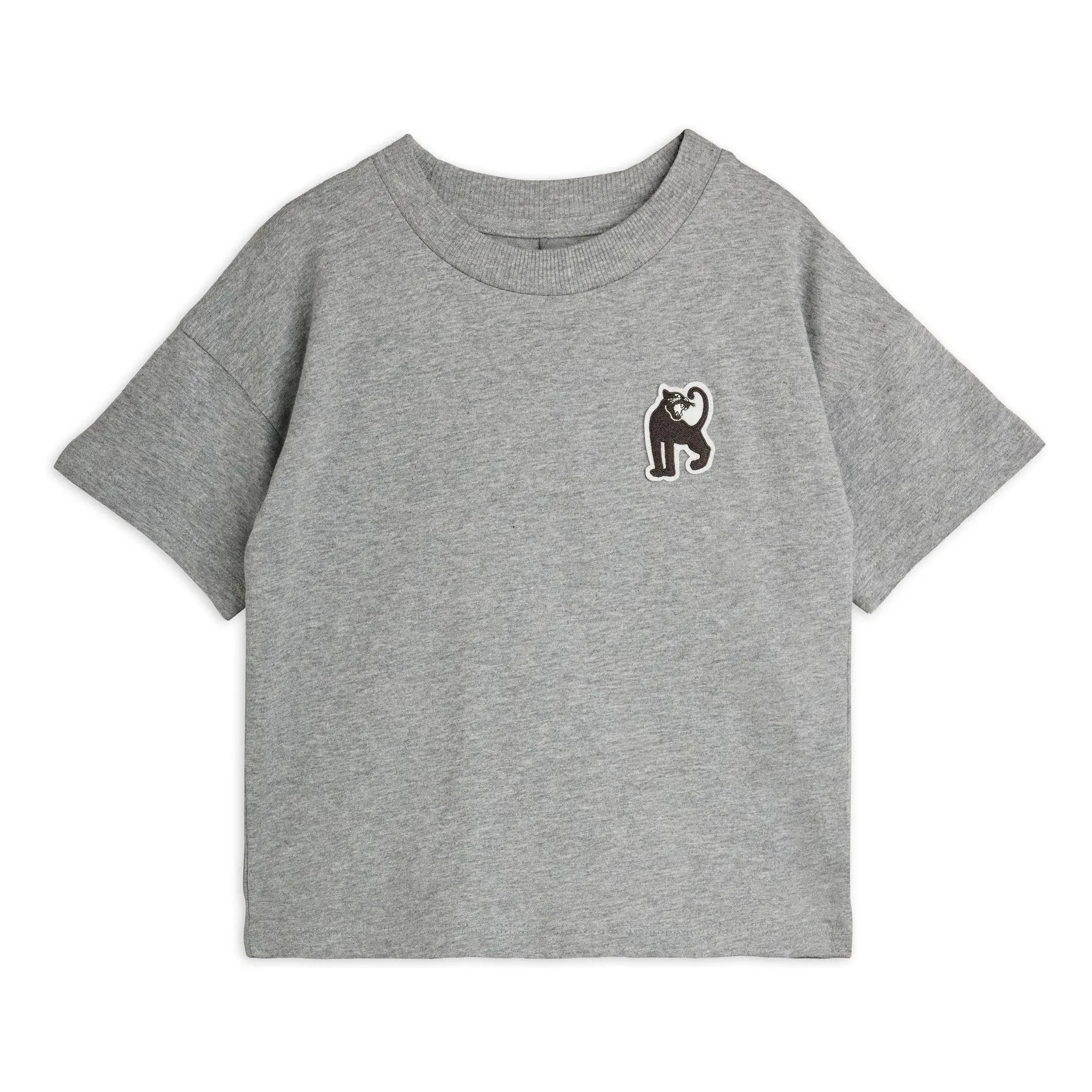 Mini Rodini - Organic Panter Bump T-shirt | Melanj Grey