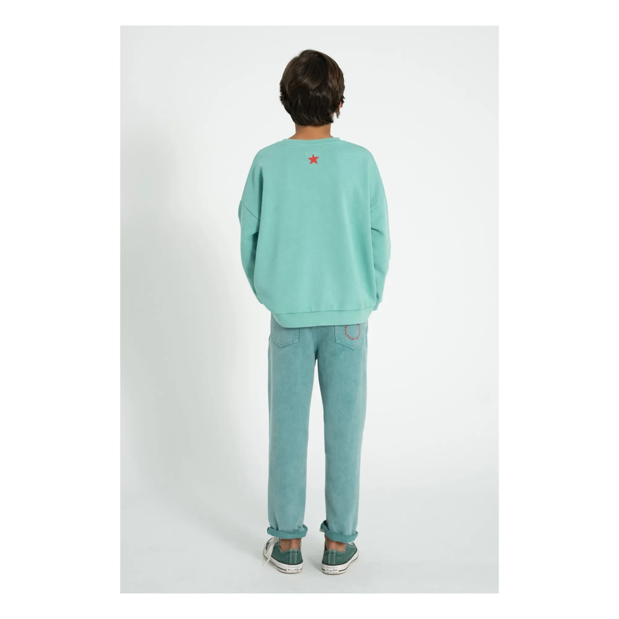 Piupiuchick - Peace Bio-Baumwoll-Sweatshirt | Türkis