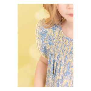 Bonton - Nena Fleurie Elbise | Mavi