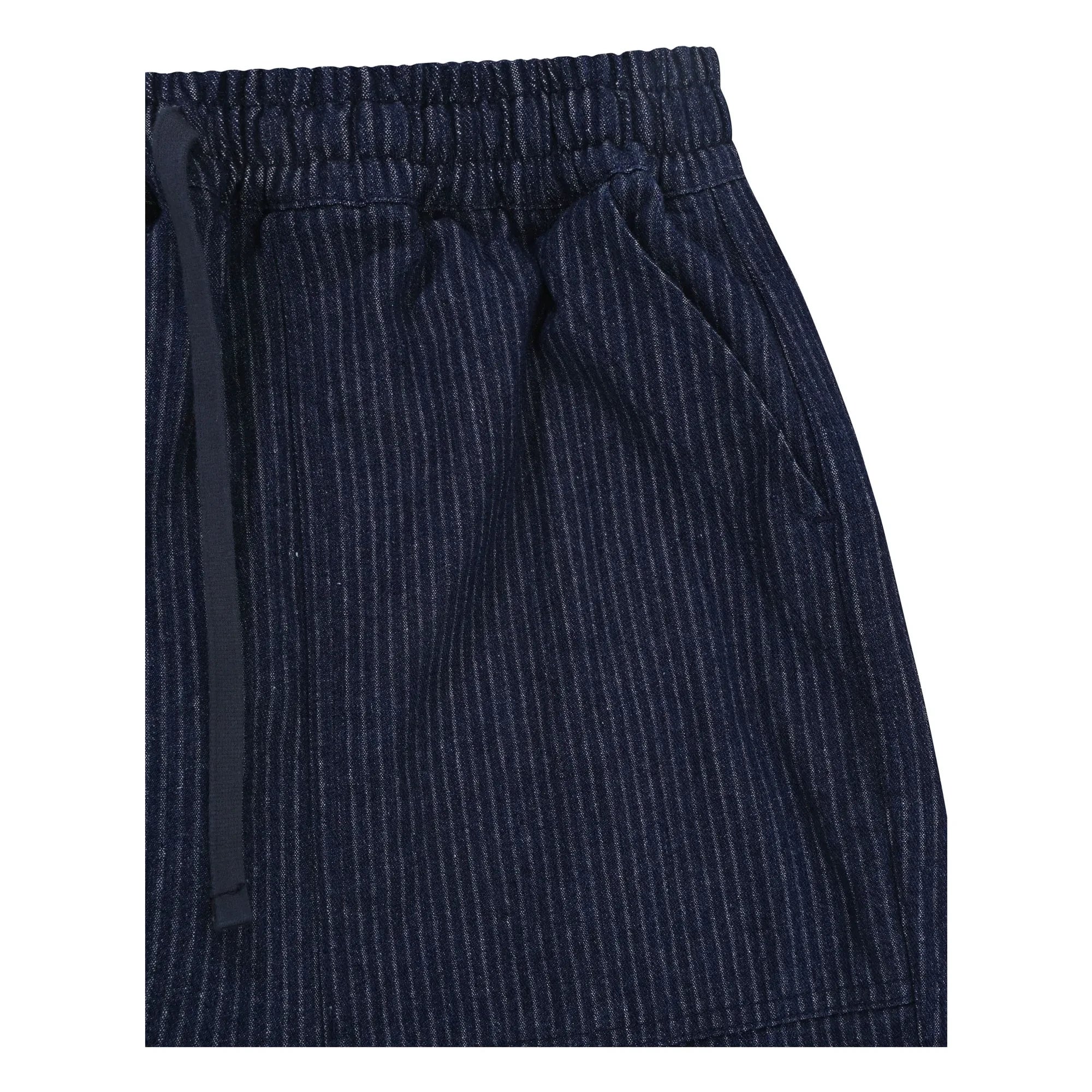 Kappy - Tired Denim Striped Trousers | Indigo