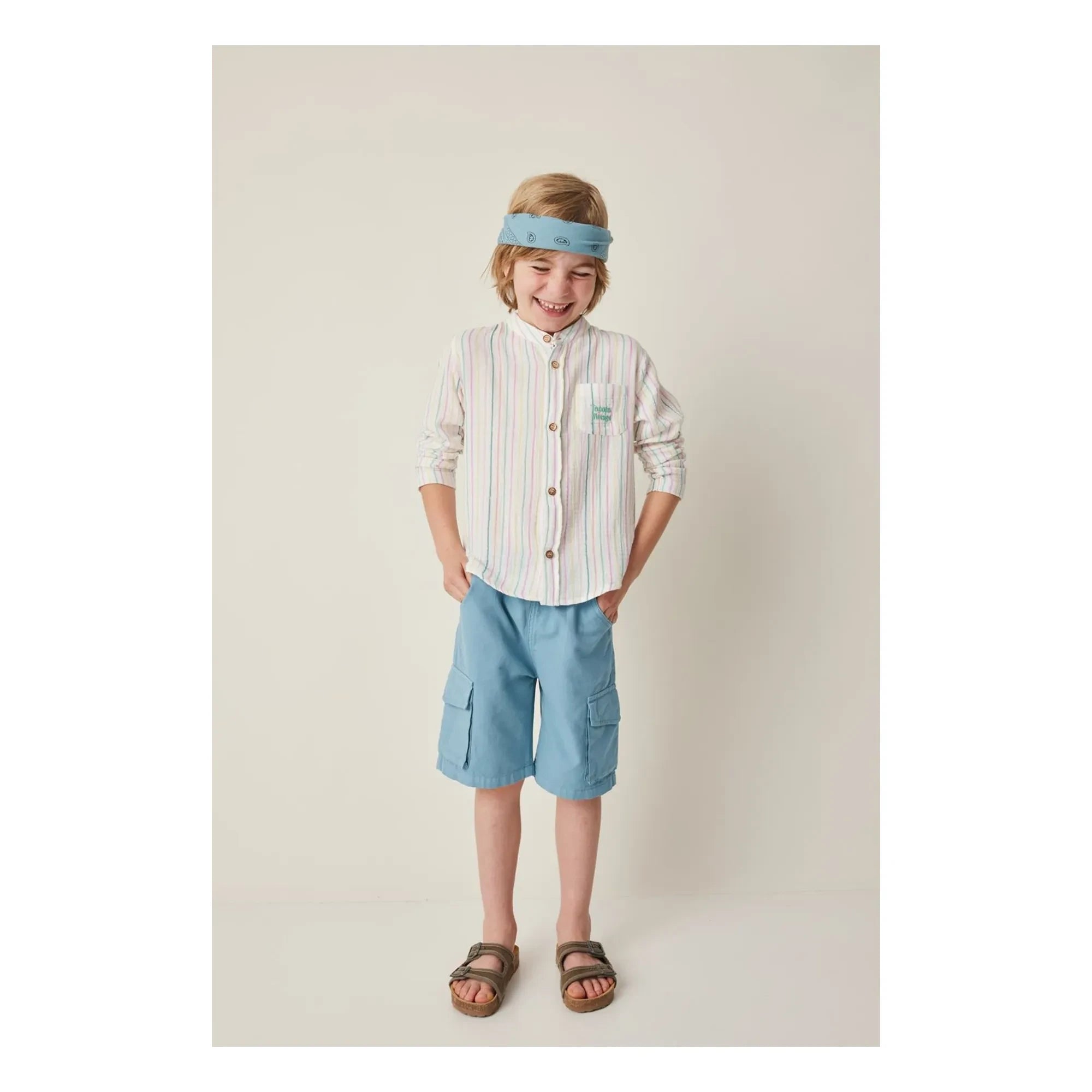 Tocoto Vintage - Baby Striped Shirt | White