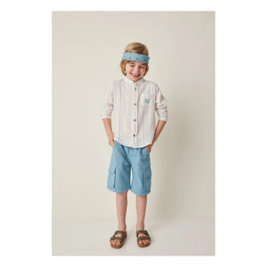 Tocoto Vintage - Baby Striped Shirt | White