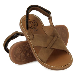 Pom d'Api - Sandaletler Beach-Stitch Çapraz | Kahverengi