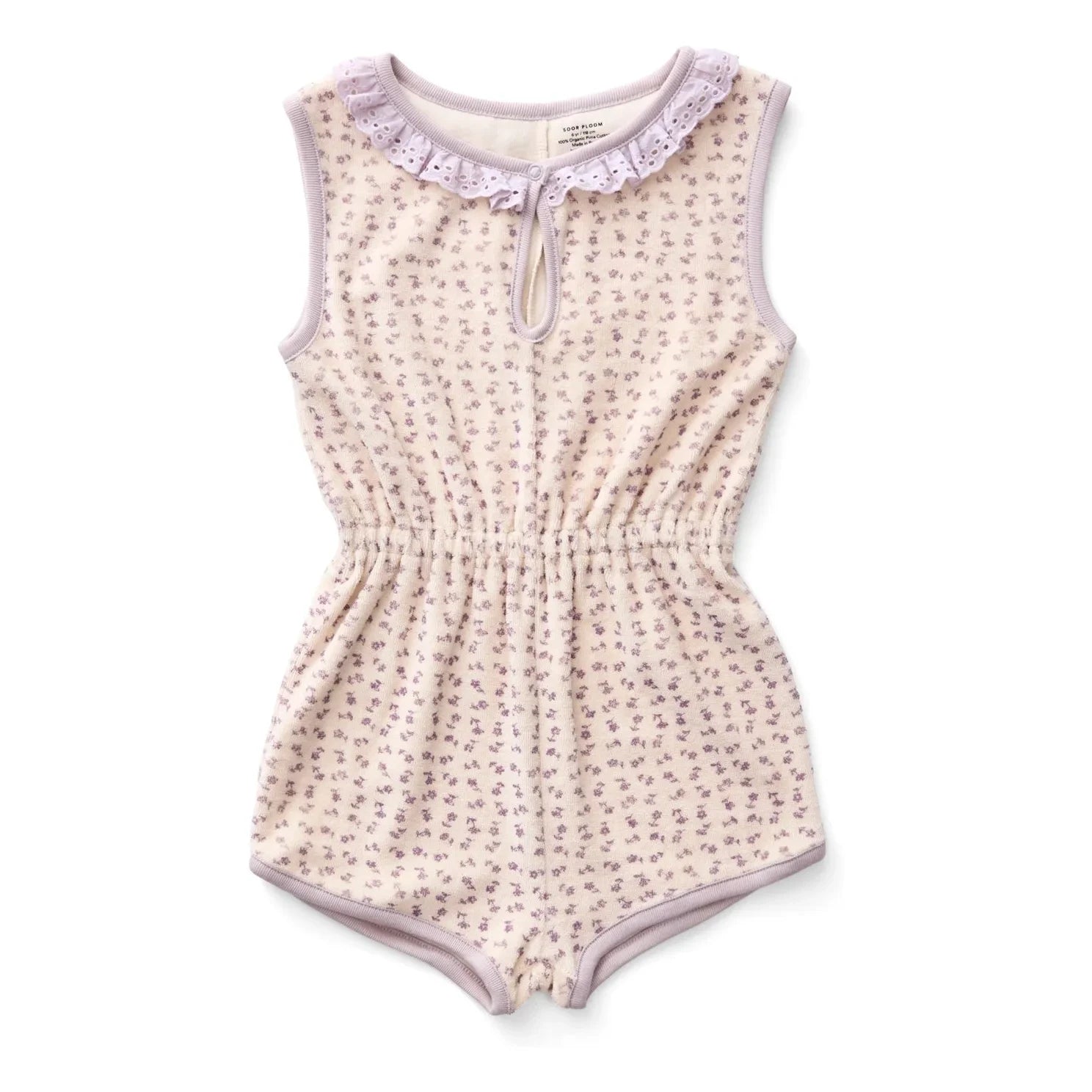Soor Ploom - Combishort Club Fleurie Organik Pamuk | Kırık beyaz