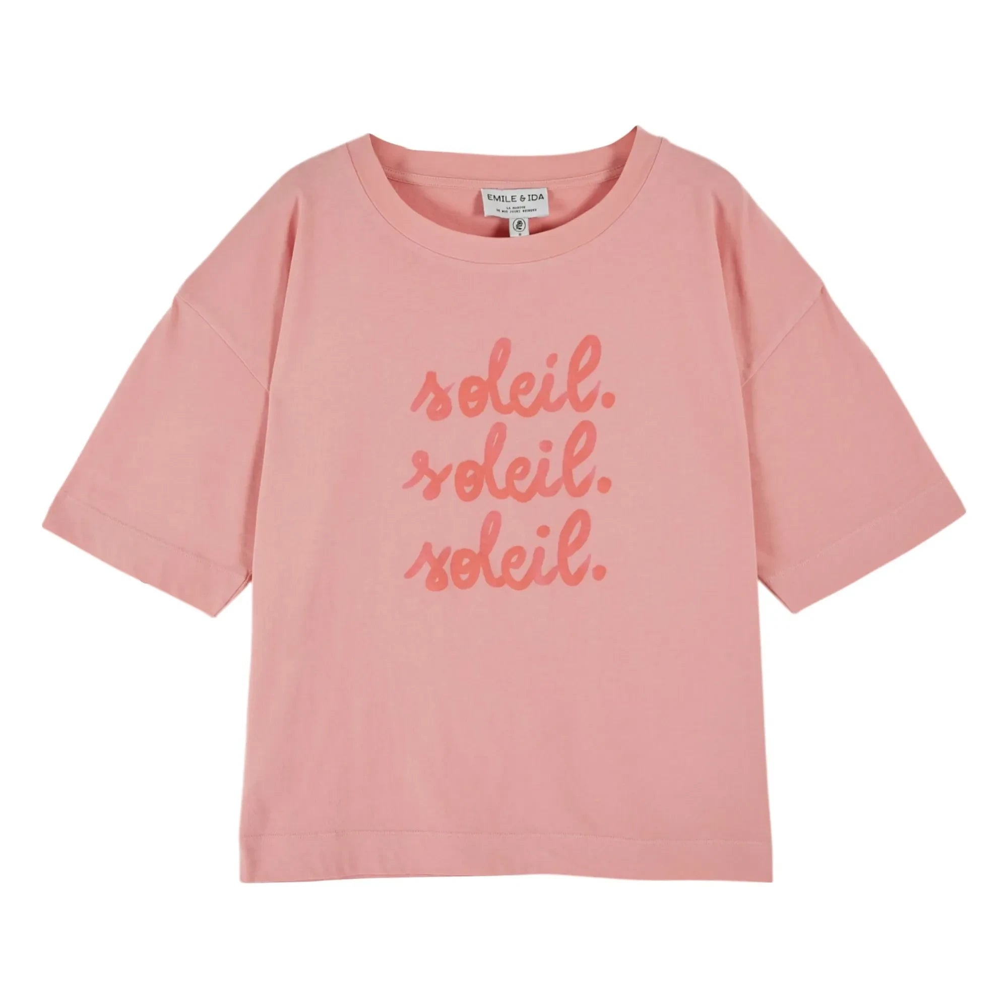 Emile et Ida - Soleil organik pamuklu T-shirt | Pembe