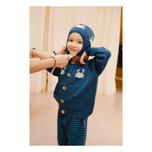 Bayiri - Dancing Crabs Merino Beanie | Blau