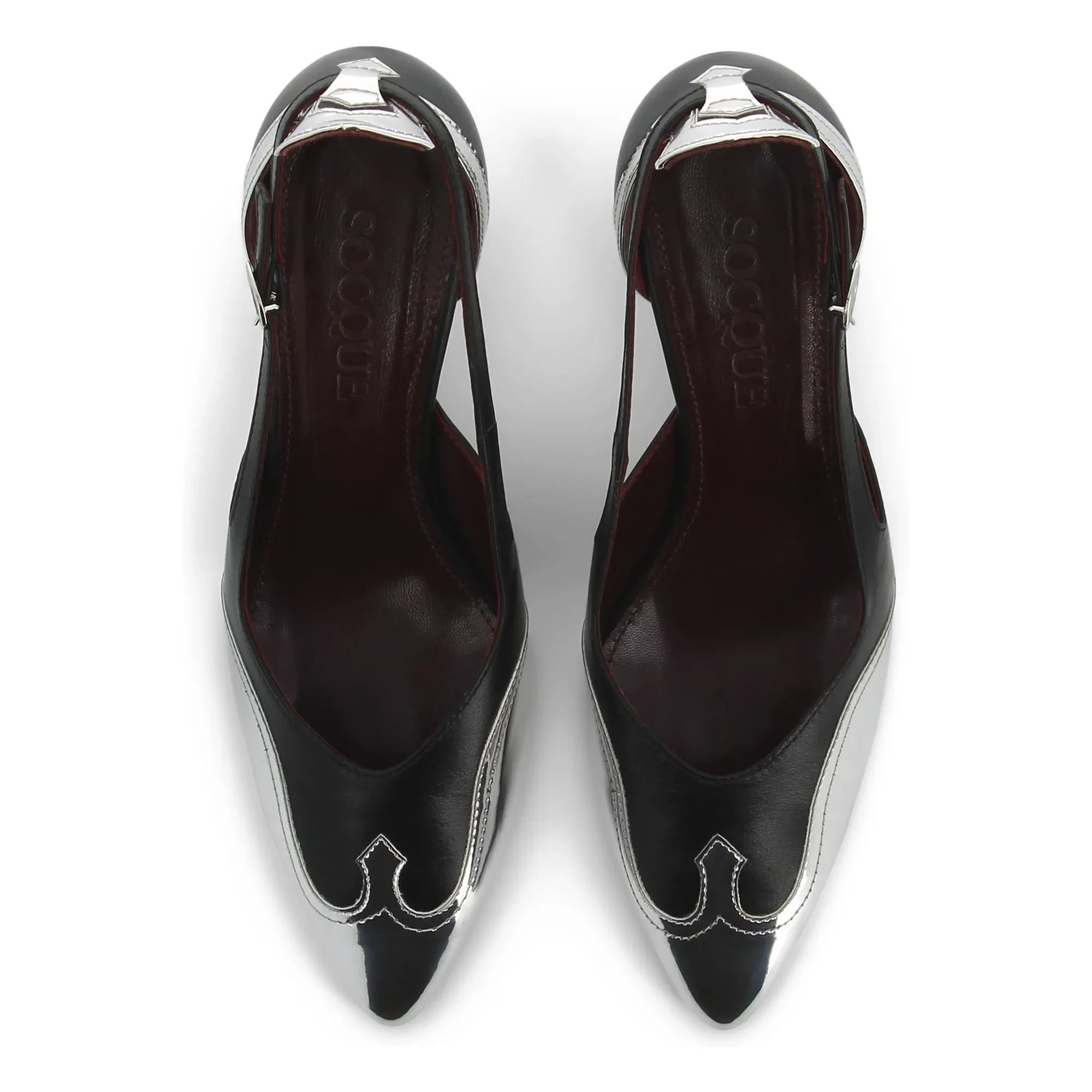 Socque Paris - Patti Leather Heeled Shoes | Black