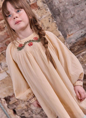Bonton - Perfect Embroidered Dress | Ecru