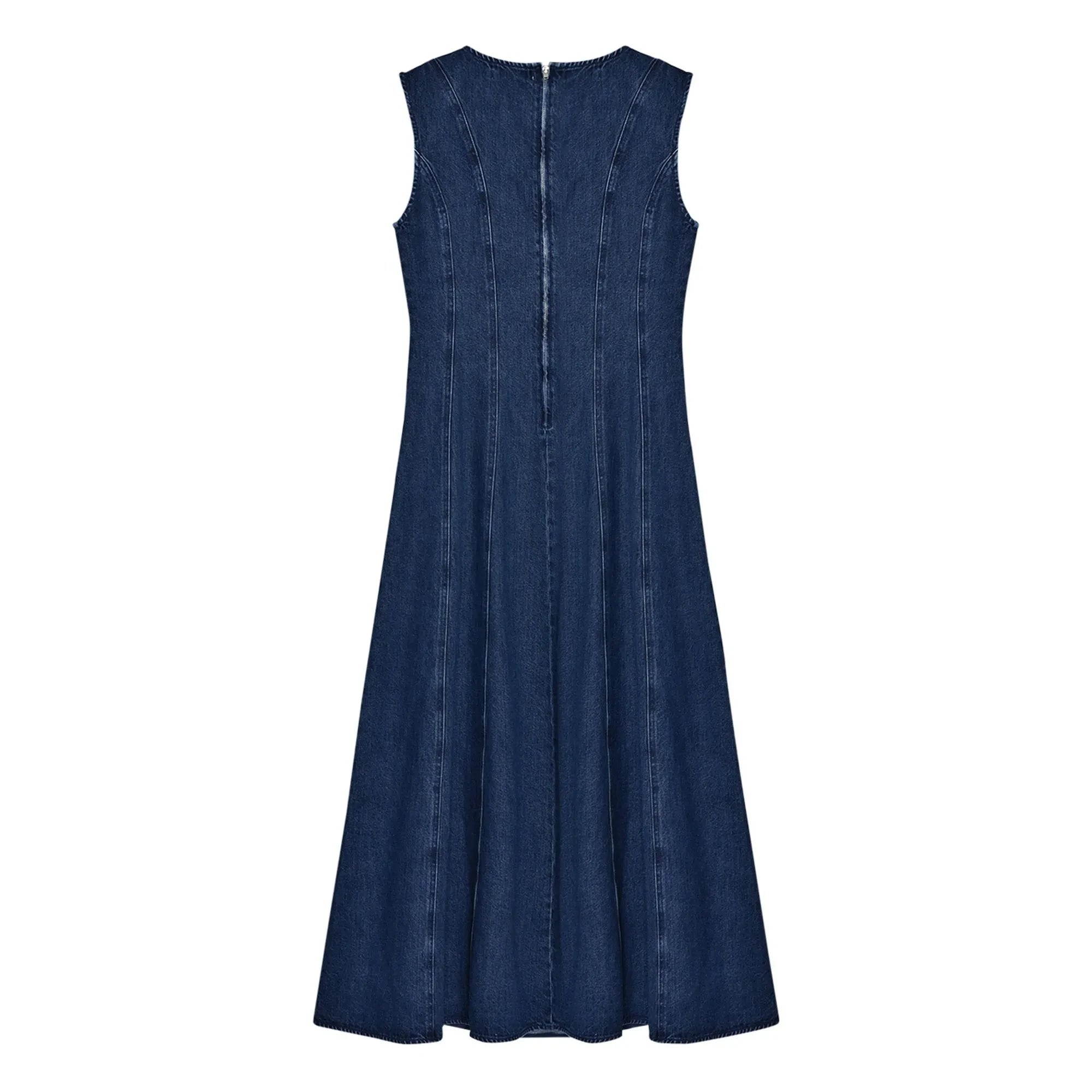 the new society - Kot Pamuk Elbise | Denim Mavi