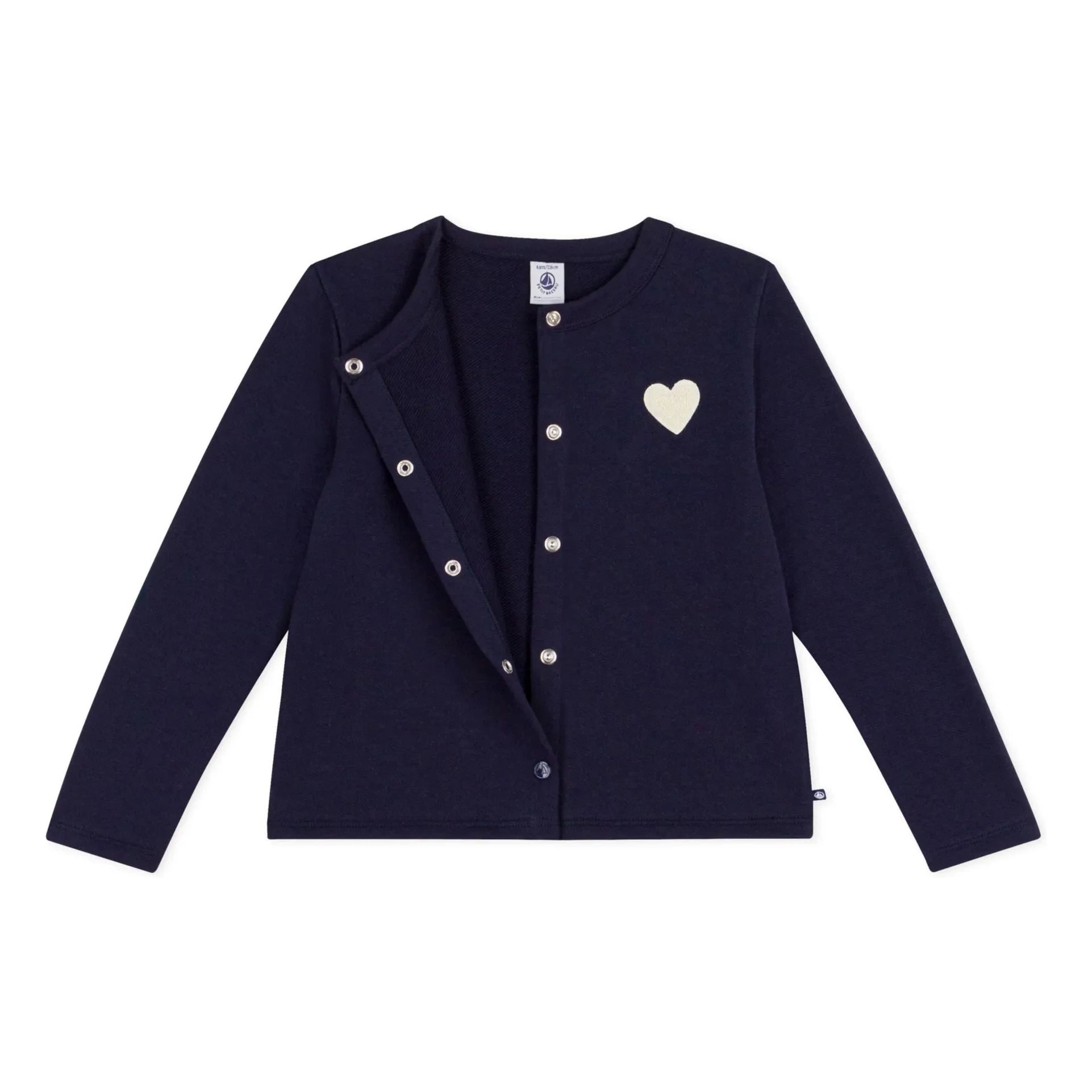 Petit Bateau - Cardigan Uni Molleton | Lacivert