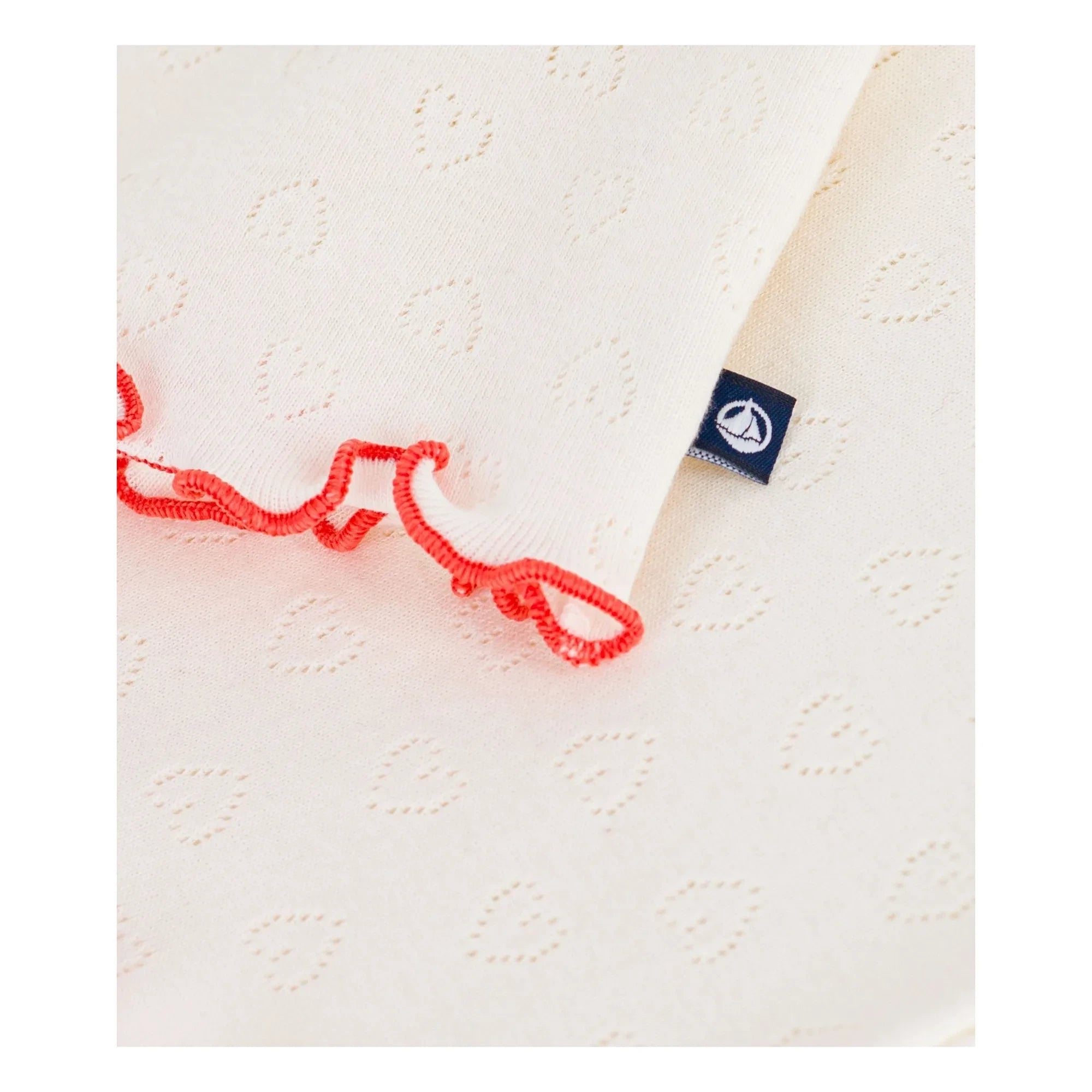 Petit Bateau - Ruffled Heart T-Shirt with Frills | Ivory