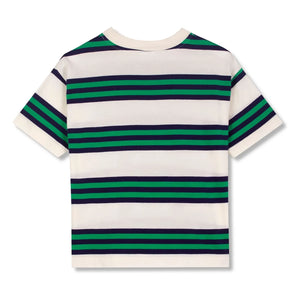Wynken - Striped organic cotton T-shirt | Navy Blue