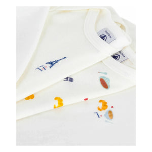 Petit Bateau - Batch 3 Bodies Paris Organik Pamuk | Beyaz
