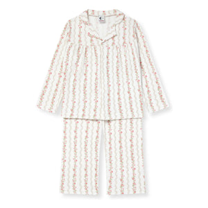 Sleepy Doe - Pyjama aus Bio-Baumwolle mit Blumenmuster | Ecru