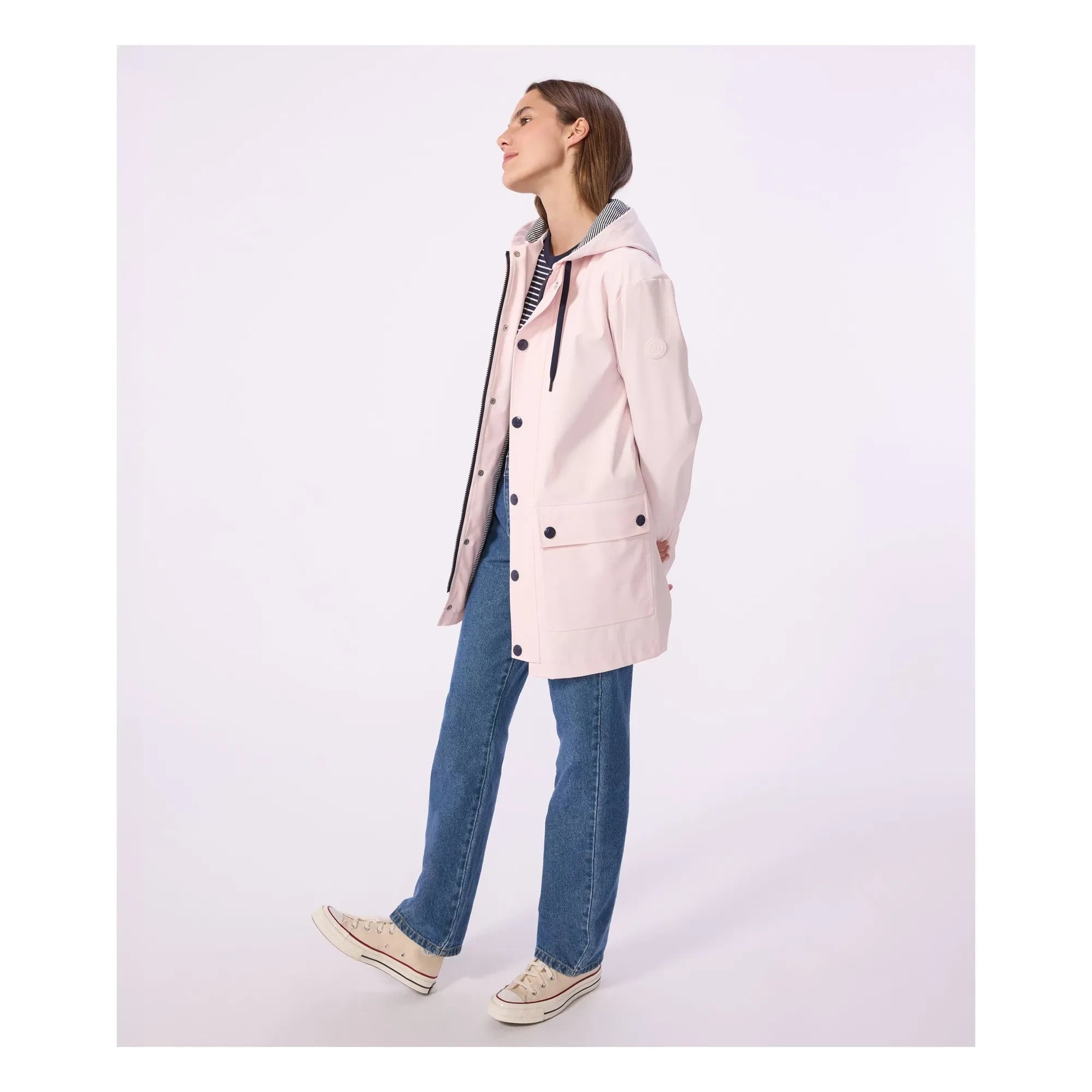 Petit Bateau - Regenmantel aus recycelter Faser | Hellrosa