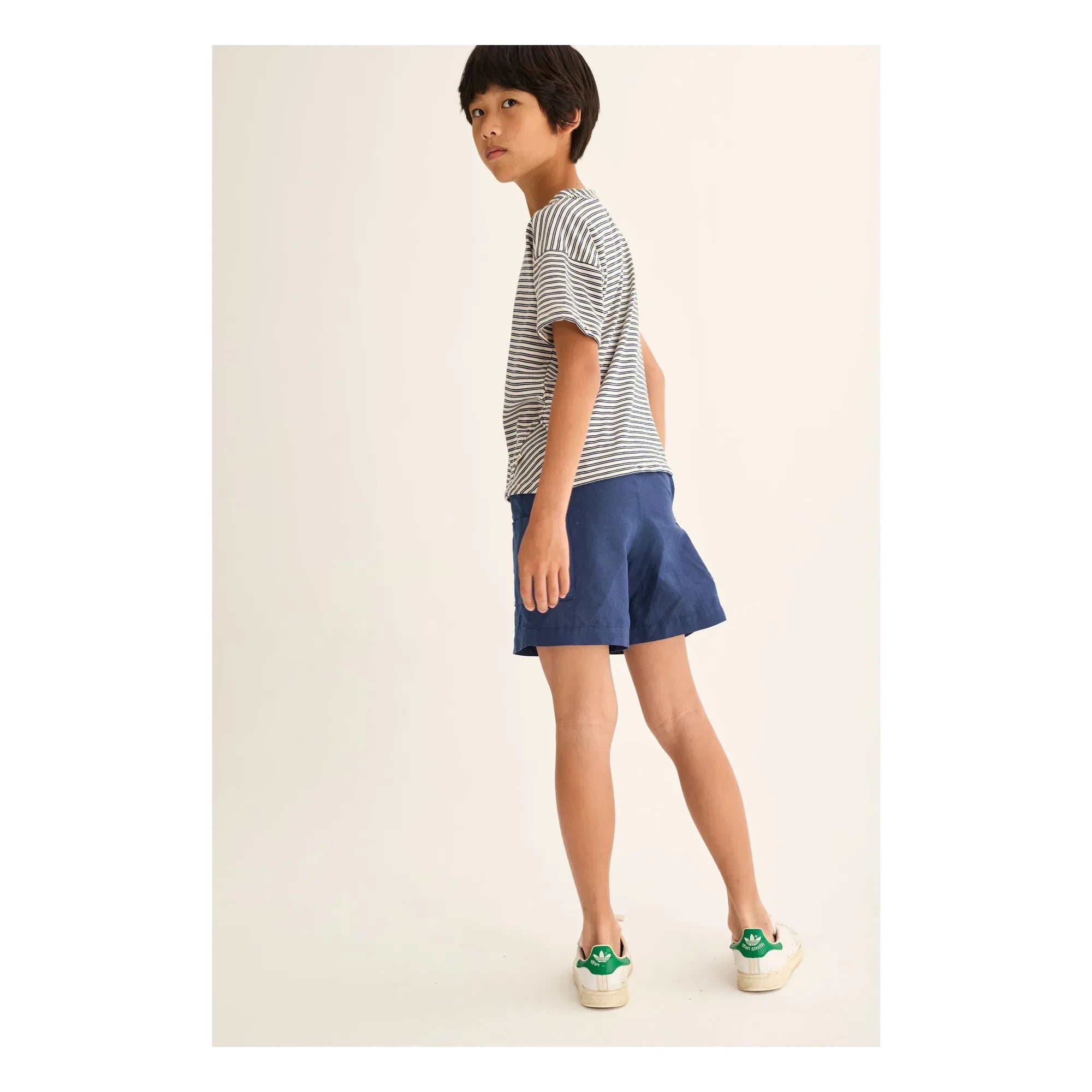 Cozmo – Gestreiftes T-Shirt | Marineblau