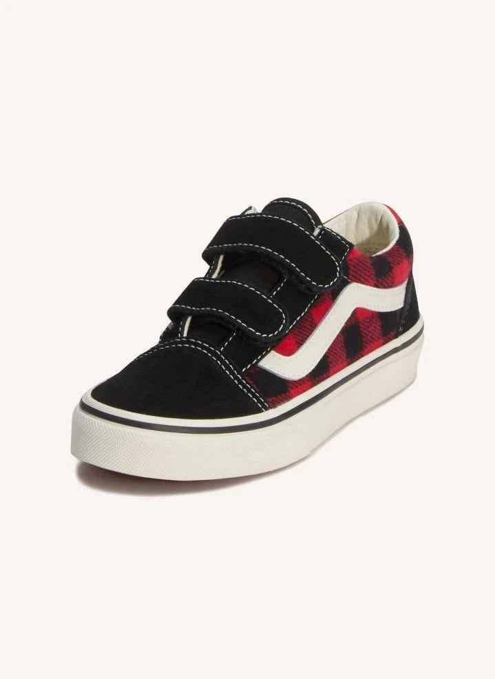 Vans - Scratch Sneakers Old Skool V Buffalo Plaid Checkered | Red