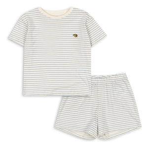 Konges Sløjd - Famo Striped Organic Cotton T-Shirt and Shorts Set | Blue