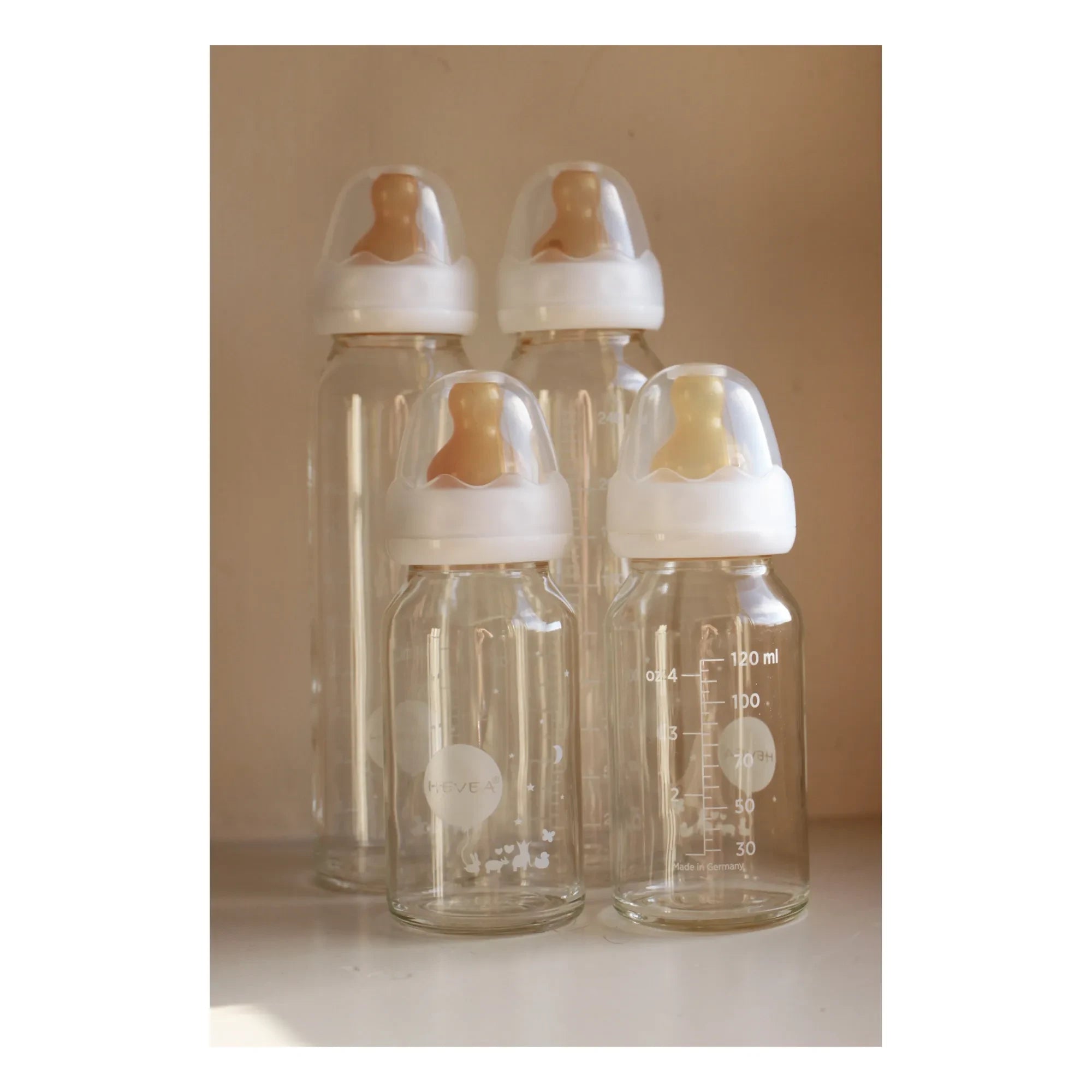 Hevea - Cam Bebek Biberonu 240 ml - 2'li Set