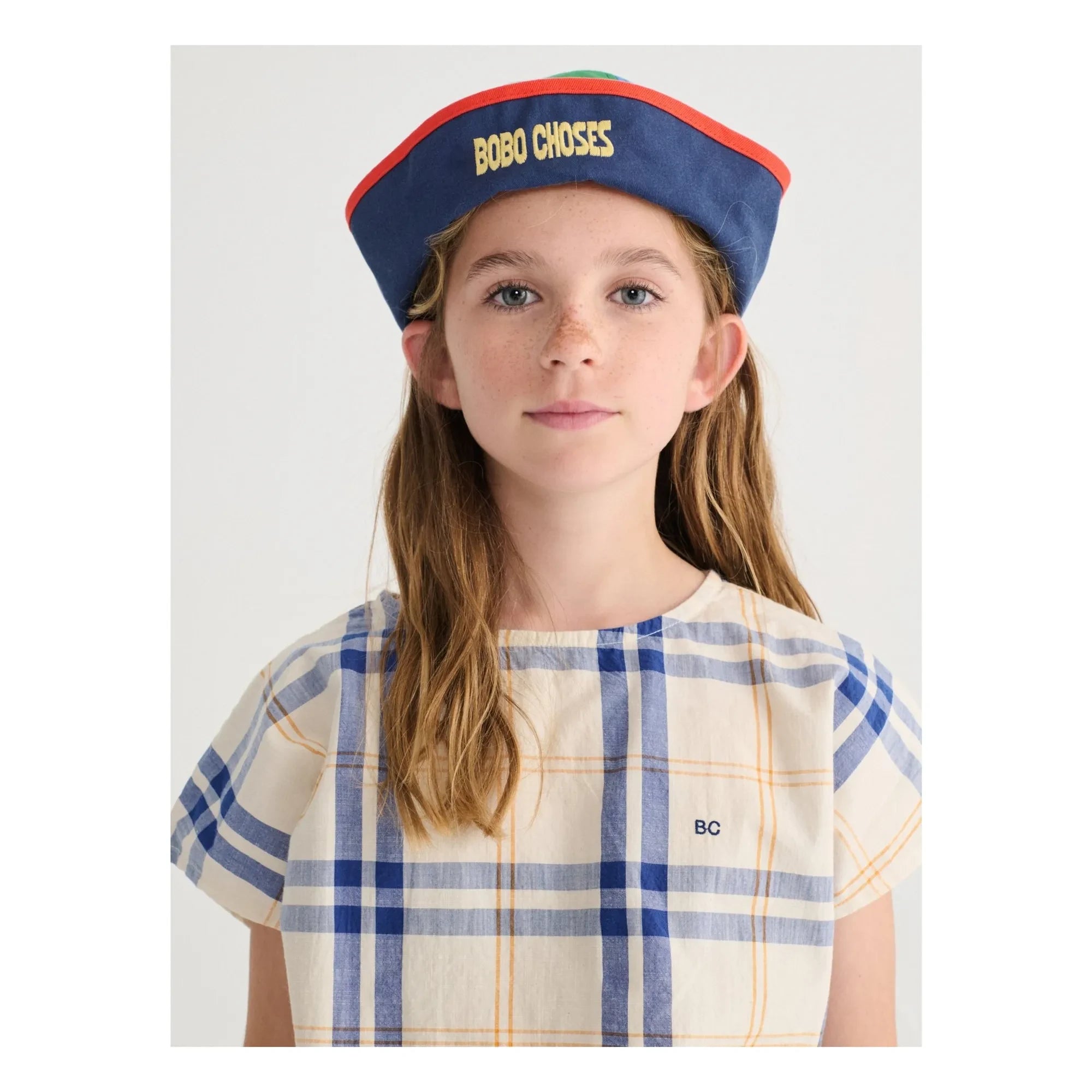 Bobo Choses - Organic cotton plaid top | White