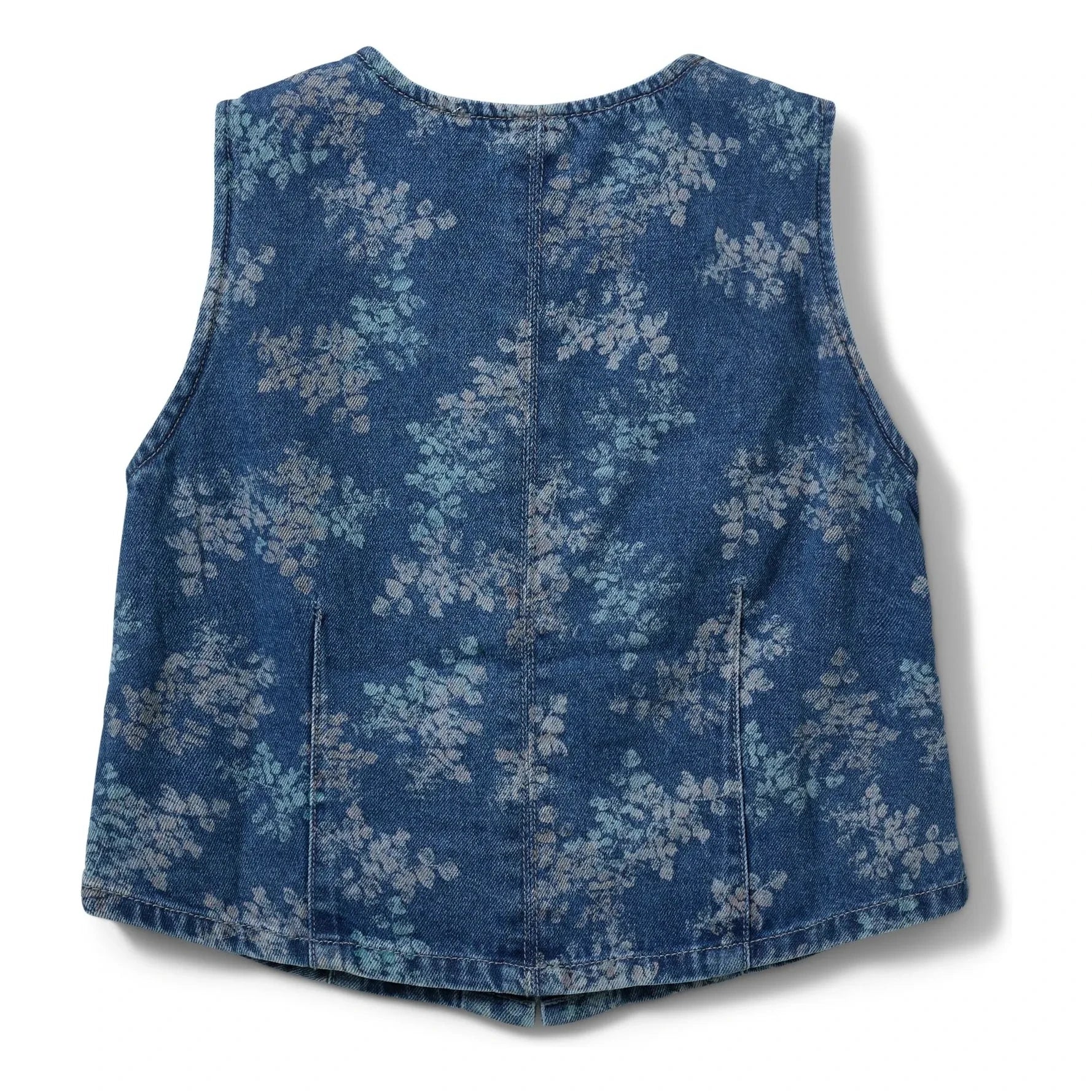 Sofie Schnoor - Carla Fleuri Denim Yelek | Denim mavi